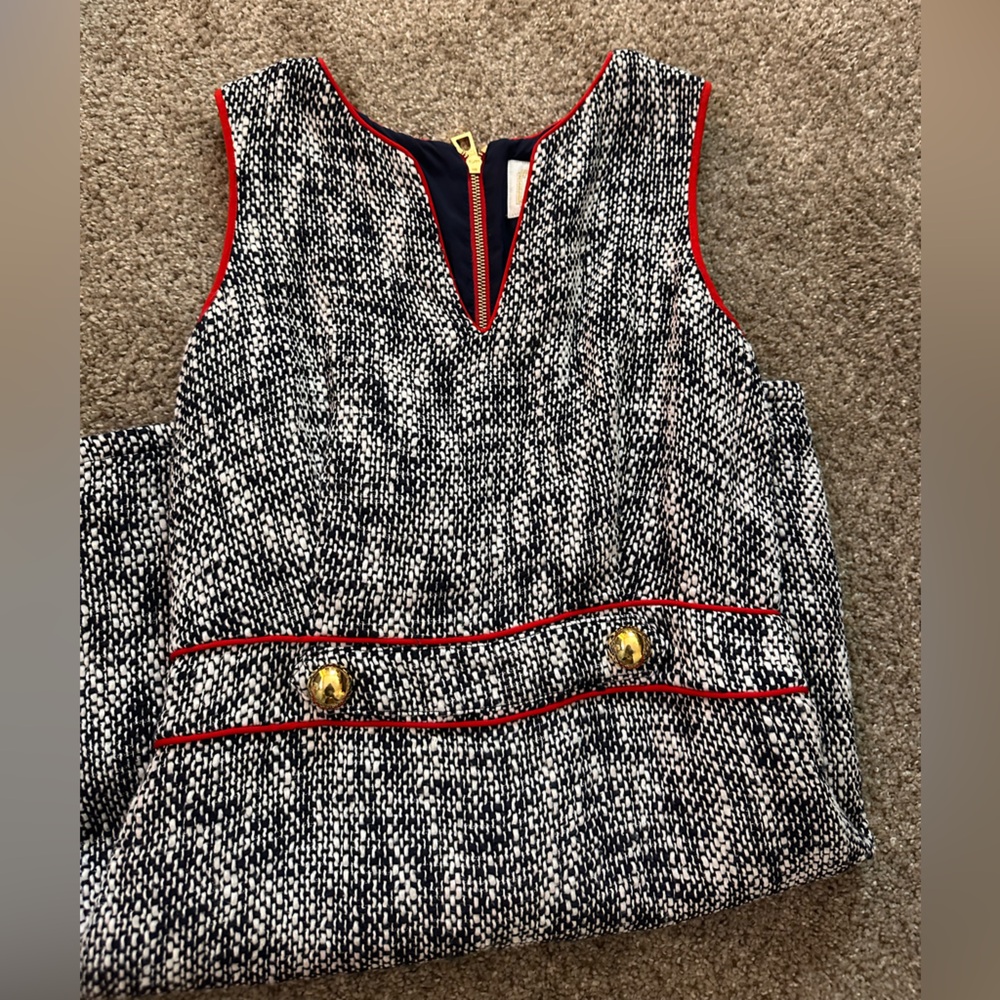 Sail to Sable Black and White Vest with Red Accents